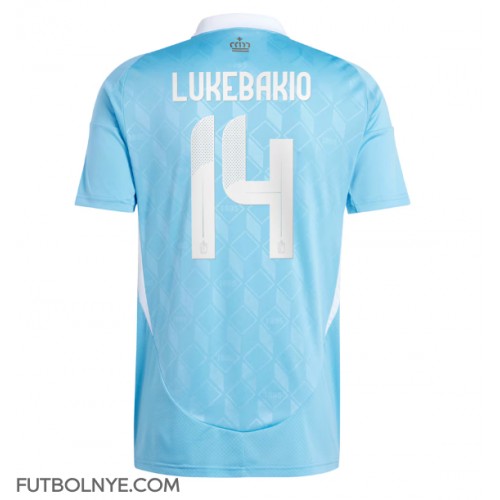 Camiseta Bélgica Dodi Lukebakio #14 Visitante Equipación Eurocopa 2024 manga corta